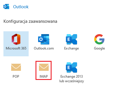 Konfiguracja Outlook krok 2